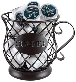 Koffie Capsule Organisator Opslag Mand Praktische Koffie Lades Capsules Houder Voor Nespresso Capsule Planken zwart