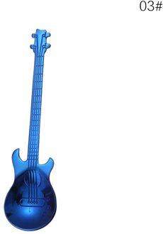 Koffie Creatieve Cartoon Gitaar Lepel Rvs Melk Ijs Lepel Koffie Suiker Thee Roeren Lepel Thuis Keuken Servies Lepel blauw
