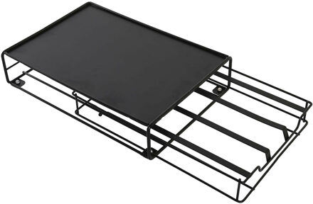 Koffie cup/capsule houder/dispenser - metaal - antraciet - 31 x 21 cm