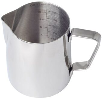 Koffie Cup Keuken Kruik Met Schaal Barista Melk Opschuimen Werper Zilver Tool Latte Art Kantoor Praktische Anti Verbranden 350ml