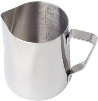 Koffie Cup Keuken Kruik Met Schaal Barista Melk Opschuimen Werper Zilver Tool Latte Art Kantoor Praktische Anti Verbranden 600ml
