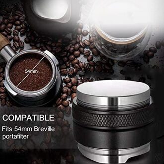 Koffie Distributeur Leveler Dual Head Verstelbare Diepte Espresso Hand Taper Koffie Distributeur Sabotage Dual Head 53Mm