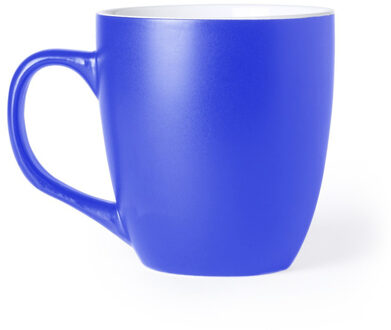 Koffie Drinkbeker/mok - blauw - 440 ml - Keramiek - Koffie mokken/bekers voor onbijt en lunch