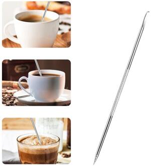 Koffie Krans Naald Duurzaam Roestvrij Staal Koffie Art Naalden Gesneden Stok Diy Koffie Decoratie Tool Praktische Coffeeware