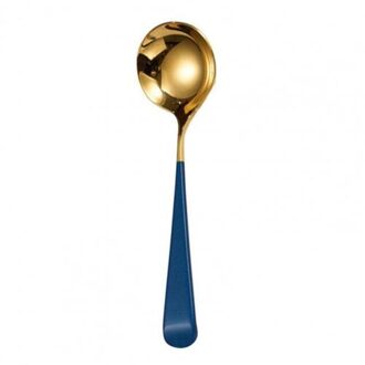 Koffie Lepel Milieuvriendelijke Roest-Proof Rvs Drinken Lepel Flatwares Voor Dorm Keuken En Diner Bar Tool blauw gouden