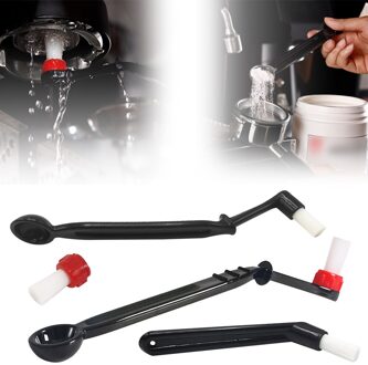 Koffie Machine Borstel Plastic Thuis Stof Borstel Espressomachine Koffie Cleaning Handvat Cleaner Gereedschap Keuken Benodigdheden lang handvat rood
