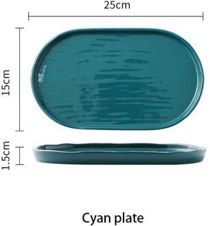 Koffie Melk Cup Ontbijt Cup Keramische Cup Novelty Geschikt Voor Familie Gebruik Cup Met Handvat En Lade cyaan plate