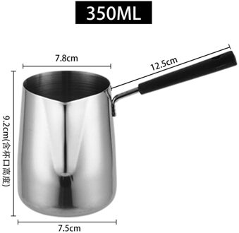 Koffie Melk Mokken Frother 350 Ml/600 Ml/1000 Ml Stijl Roestvrij Staal Pull Bloem Cup Keuken tool Thermo Latte Art 350ML
