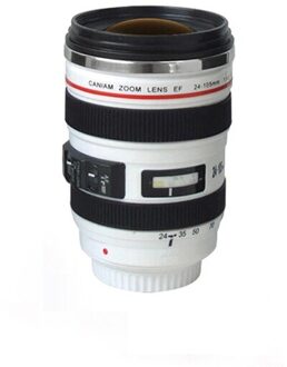 Koffie Mok 24-105Mm 1:1 Camera Lens Zes Generatie Van Creatieve Emulatie Mok (Met Deksel) wit 02 geen doos