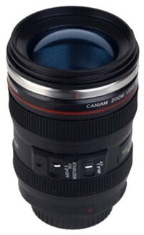 Koffie Mok 24-105Mm 1:1 Camera Lens Zes Generatie Van Creatieve Emulatie Mok (Met Deksel) zwart 02 geen doos