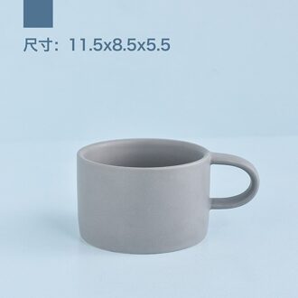 Koffie Mok Keramische Melk Latte Cup Leuke Tumbler Cups Europese Stijl Pure Kleur Paar Keramische Mok Creatieve Drinkware grijs