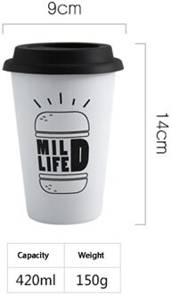 Koffie Thee Melk Mok Thermos Met Cover Van Reizen Mokken Geïsoleerde Tumbler Herbruikbare Roestvrij Staal Water Fles Eiwit Shaker Water cup wit-02