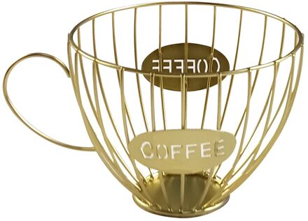 Koffie Vruchten Capsule Opslag Mand Pod Houder En Organisator Mok Koffie & Espresso Pod Houder Huishouden Keuken Decor Opslag goud