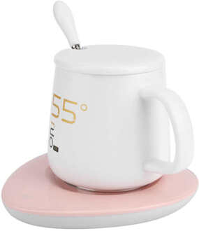Koffie Warmer Koffie Mok Set Keramische Cup Met Warmer Plaat Voor Kerstmis Valentines Dagen Cn 220V Calienta taza