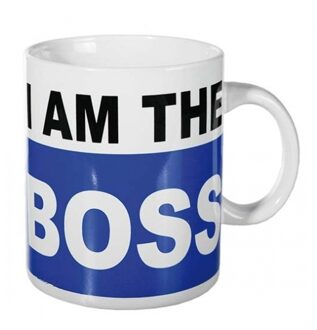 Koffiebeker - I am the boss - Groot formaat - 1000 ml - cadeau - mannen/vrouwen - De Baas