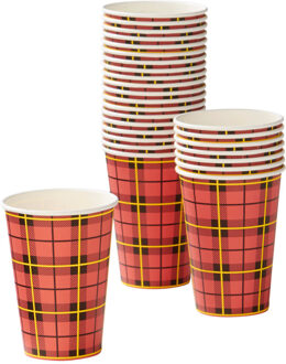 Koffiebeker Ruit 180ml Karton 100st Bruin