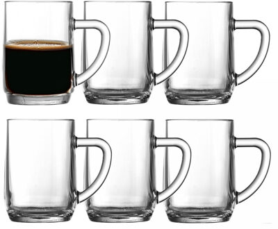 Koffieglazen Atlanta - 12x - 300 ml - koffieglas - D7 x H10 cm