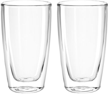 Koffieglazen - Dubbelwandig - 25 Cl - Set Van 2 Transparant