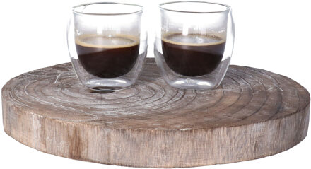 Koffieglazen - dubbelwandig - 2x - 100 ml - theeglazen -?hittebestendig