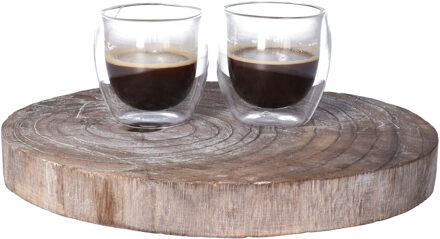 Koffieglazen - dubbelwandig - 4x - 100 ml - theeglazen -?hittebestendig