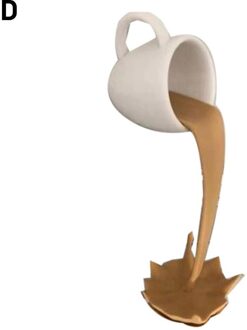 Koffiekopje Decoratie Drijvende Cup Sculptuur Gieten Vloeibare Koffie Mok Art Decor Huis Keuken Decoratie