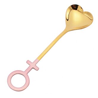 Koffielepel Hart Vorm Spiegel Poolse Roestvrij Staal Spiegelglaspolijsten Dessertlepel Voor Thuis gouden / Woman