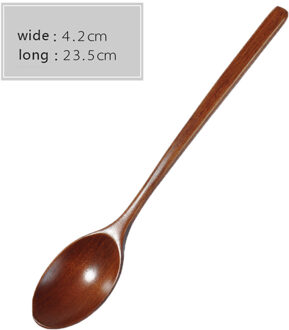 Koffielepel houten lepel keuken kookgerei tool soep theelepel bestek geschikt voor keuken bar restaurant L0422 bruin