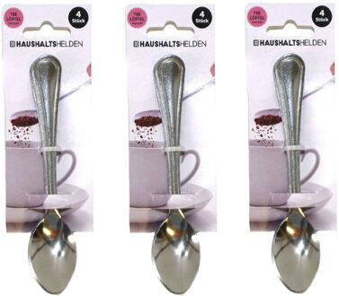 Koffielepels/theelepels - 12x - RVS - 15 cm