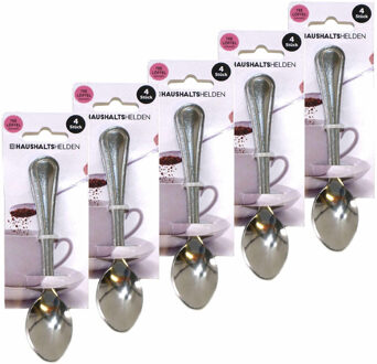 Koffielepels/theelepels - 20x - RVS - 15 cm