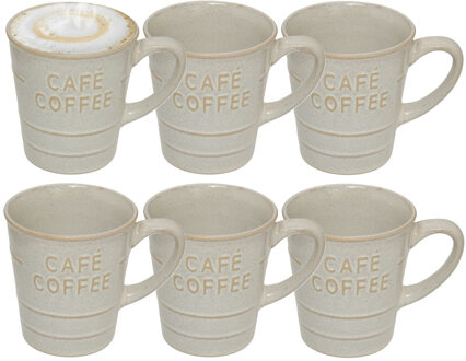Koffiemok - 10x - wit - keramiek - 200 ml - beker - mokken