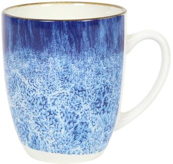 Koffiemok 350ml reactive glaze blue 6st blauw