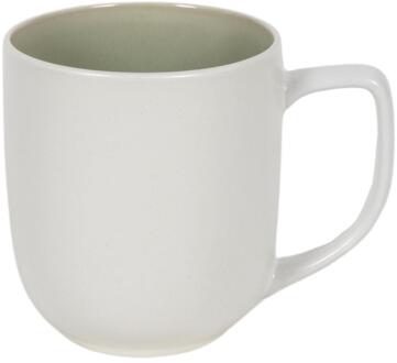 Koffiemok matwit/groen 350ml 6 stuks