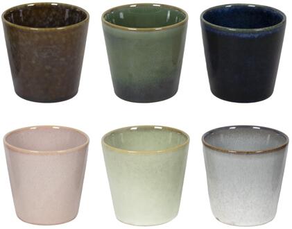 Koffiemok Wind Ø7,5cm 200ml doos a 6 verschillende