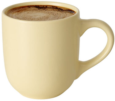 Koffiemokken Paris - 1x - Keramiek - pastel geel - 300 ml