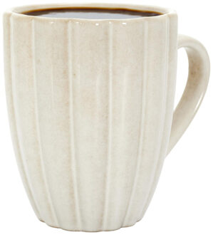 Koffiemokken Venice - 1x stuks - Keramiek - creme wit - 300 ml - 8 x 11 cm