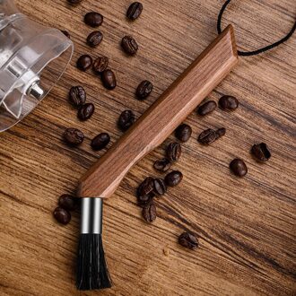 Koffiemolen Borstel Met Natuurlijke Haren Lanyard Koffiezetapparaat Borstel