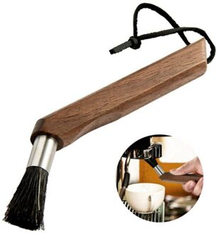 Koffiezetapparaat Borstel Koffiemolen Reinigingsborstel Tool Met Houten Handvat En Haren Voor Espresso Machines