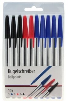 Kogelbalpennen set van 10 stuks - Pennen Multikleur