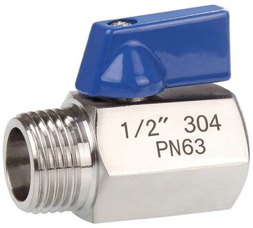 Kogelkraan 1/2 Inch 304 Rvs Mini Kogelkraan Vrouwelijke En Mannelijke Npt Geweldig Voor Douchekop Flow regelklep