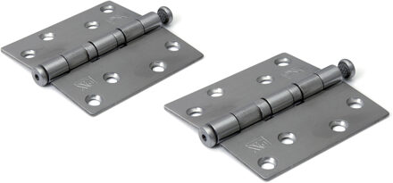 Kogellagerscharnier - 8x stuks - RVS - zilver - deurscharnier - 9 x 2,4 cm