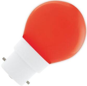 Kogellamp LED rood 1W (vervangt 10W) bajonetfitting B22d