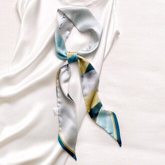 Koi Leaping Esthetische Afdrukken Lange Zijden Sjaal Vrouwelijke Literaire Haar Decoratieve Sjaal Hoofdband Tie Polsband Tas Riem 1