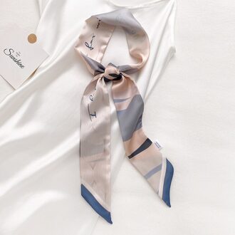 Koi Leaping Esthetische Afdrukken Lange Zijden Sjaal Vrouwelijke Literaire Haar Decoratieve Sjaal Hoofdband Tie Polsband Tas Riem 2