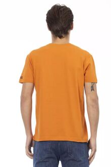 Koi Vis V-hals T-shirt Casual Korte Mouw Shirt Bruin - XL