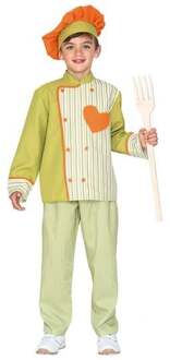 Kok kostuum kind Groen, Oranje