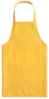 Kok Schort Barista Barman Chef Bbq Kappers Schort Catering Uniform Werkkleding Anti-Vuile Overalls Keuken Accessoires geel