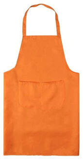 Kok Schort Barista Barman Chef Bbq Kappers Schort Catering Uniform Werkkleding Anti-Vuile Overalls Keuken Accessoires oranje