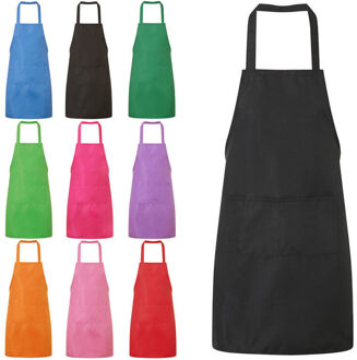 Kok Schort Barista Barman Chef Bbq Kappers Schort Catering Uniform Werkkleding Anti-Vuile Overalls Keuken Accessoires rood