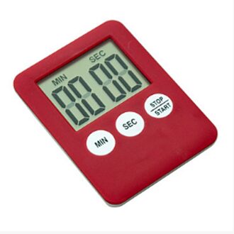 Koken Ei Timer Ei Stopwatch Minuteur Cuisine Cronometro Digitale Leuke Keuken Lcd Tellen Countdown Alarm Magneet Klok rood