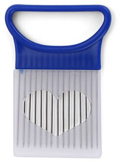 Koken Gereedschap Keuken Gadgets 1 Stuks Groente Cutter Rvs Ui Slicer Multifunctionele Snijden Aid Guid Blauw